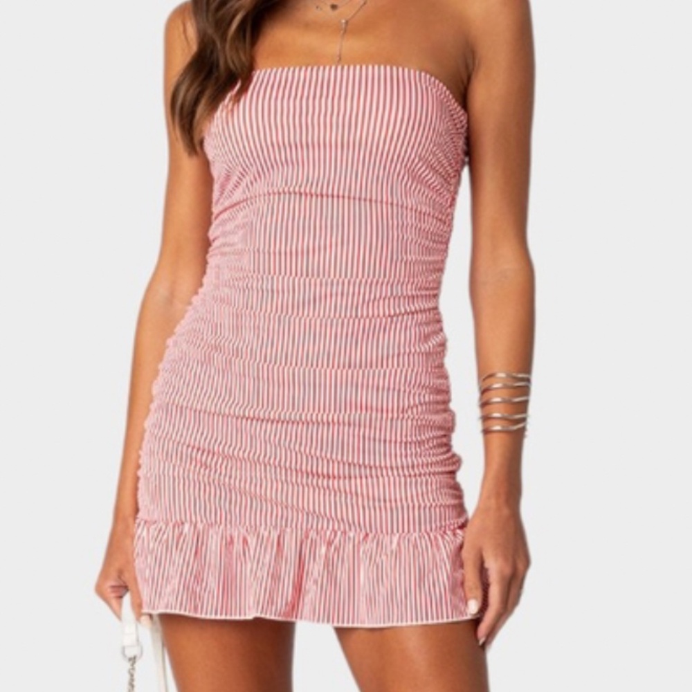 EDIKTED Gaia Gathered Mini Dress